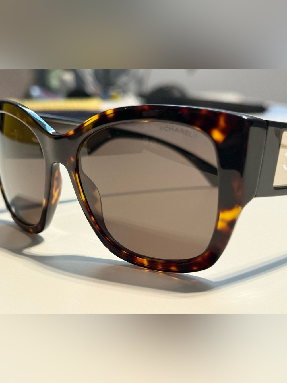 Authentic CHANEL Butterfly CC Sunglasses Brown 5429 c.714/3 - Picture 4 of 16